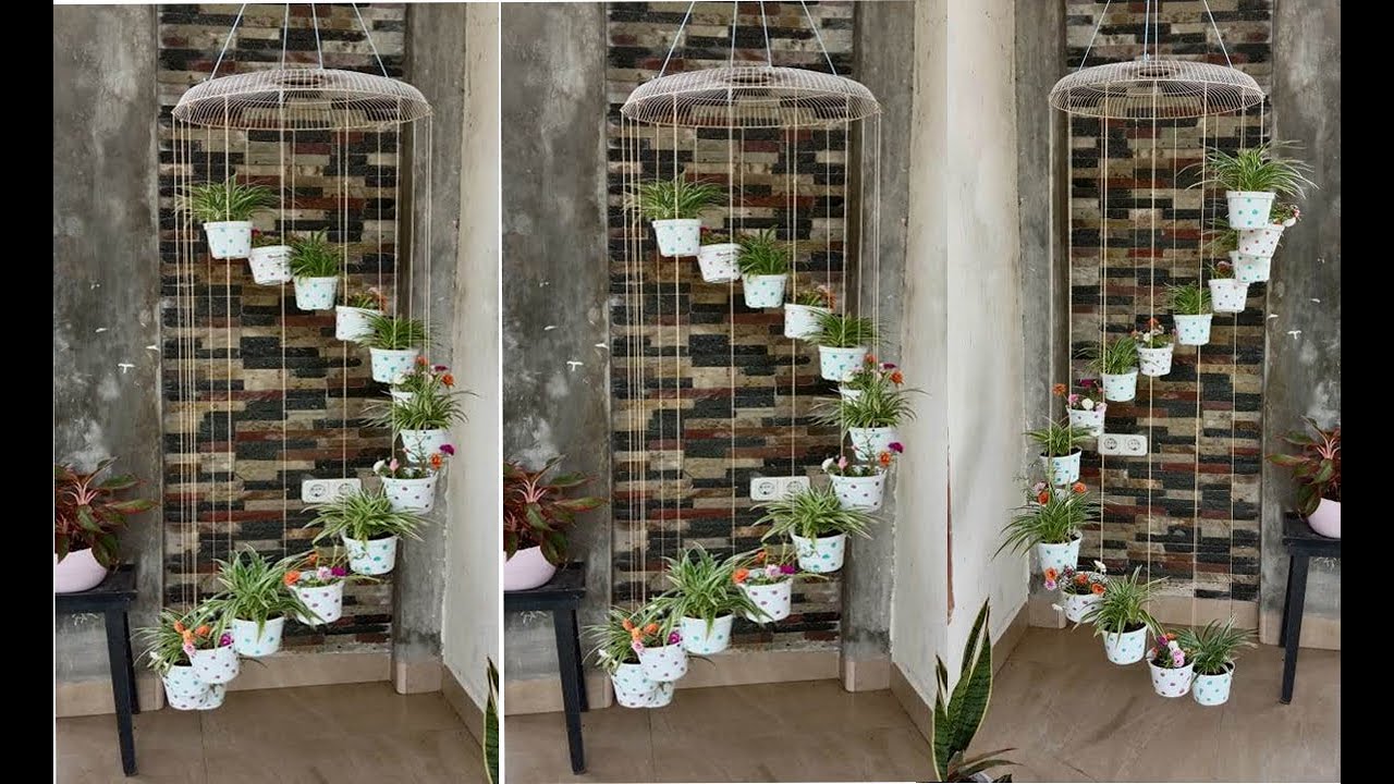 Diy Ranting Bunga Awesome Ideas | Cara Membuat Pot Unik Bunga Gantung Spiral | How To ...