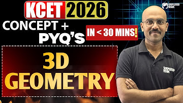 3D Geometry KCET Concept + PYQ