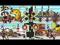 踏切アニメ　錆びたふみきりや壊れた車を修理するドクターイエローや救急車　Dr Yellow and an ambulance repairing rusty fences and broken