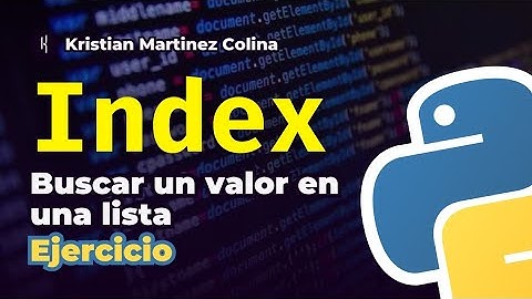 ¿Como usar index en Python?