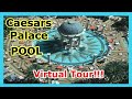 CAESARS PALACE VIRTUAL ROOM TOUR WITH POOL VIEW  PALACE TOWER 2 QUEENS