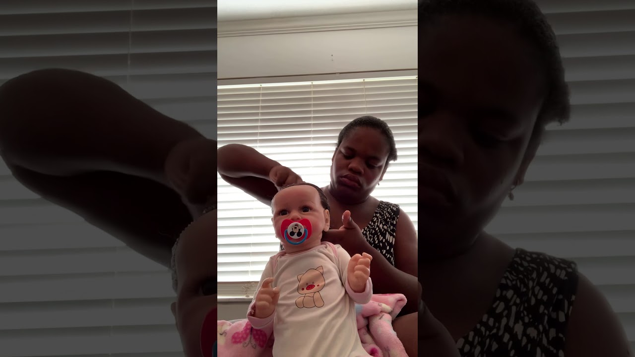 Hair  routine with toddler princess