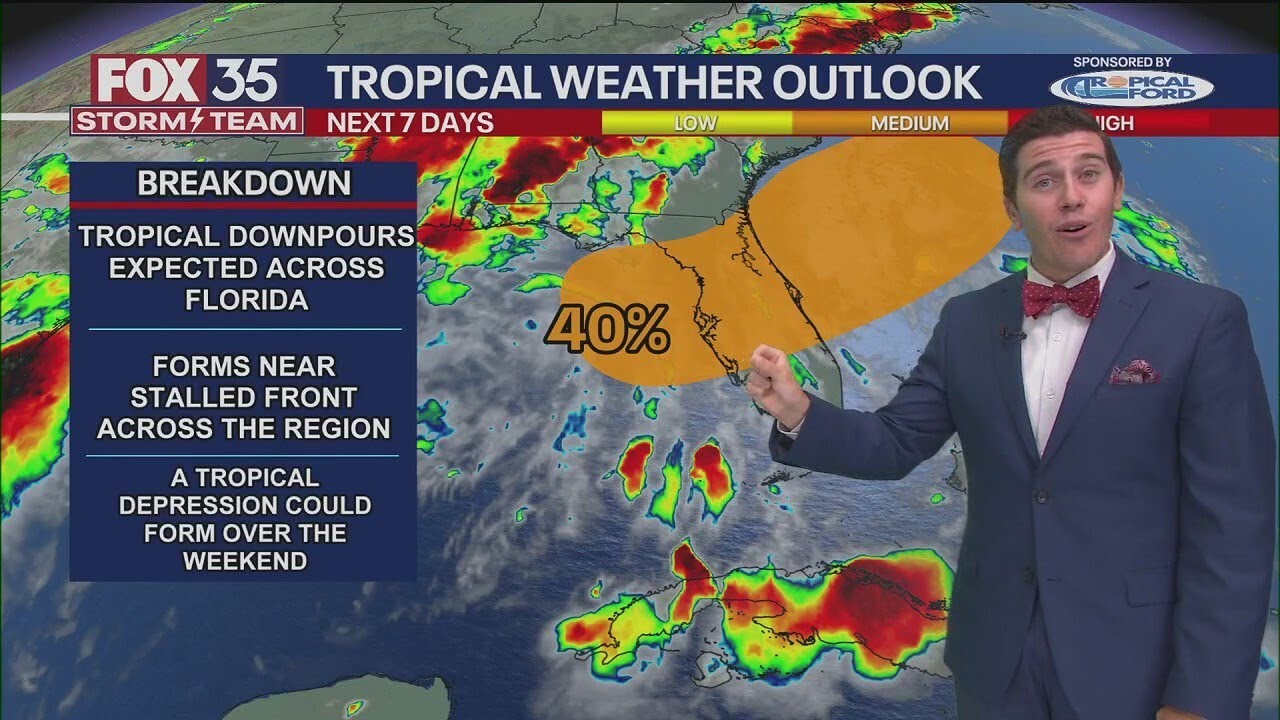 Chance increase for tropical development over Florida - YouTube