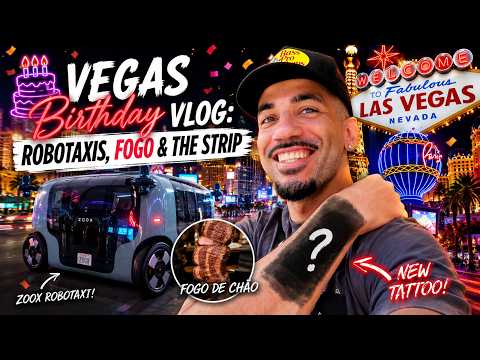 Vegas Birthday Vlog: Tattoo, Robotaxis & The Strip
