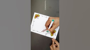 Quick and easy design border for project work #shorts #ytshorts #trending #video #viralvideo