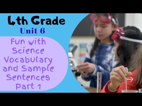 4.Sınıf 6.Ünite Fun with Science | Seslendirmeli, Örnek Cümleli Kelimeler - 1.Bölüm