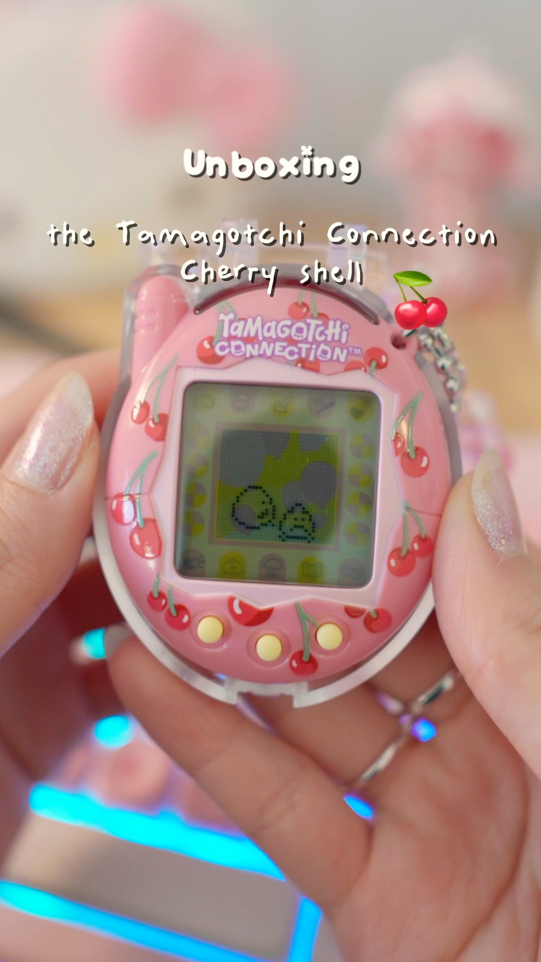 cutest tamagotchi shell: Cherry 🍒🌸 #tamagotchi #kawaii #pink