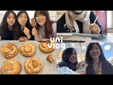 ☁️ london uni vlog | studying, baking with friends, lab