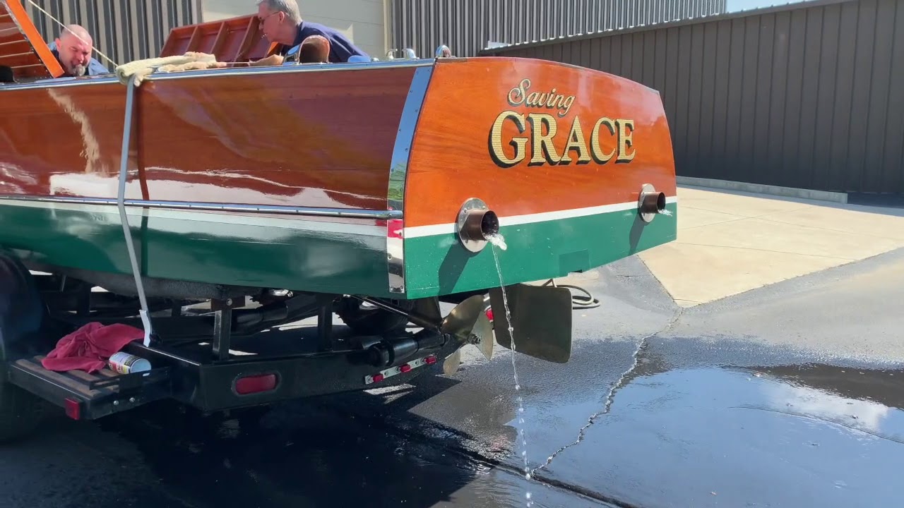 1934 Hutchinson 28′ Triple Cockpit Gentleman’s Runabout Boat - SOLD at St. Louis Car Museum