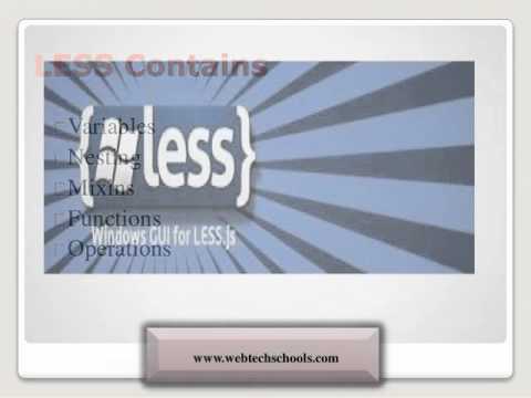 how to use LESS CSS Pre-processor