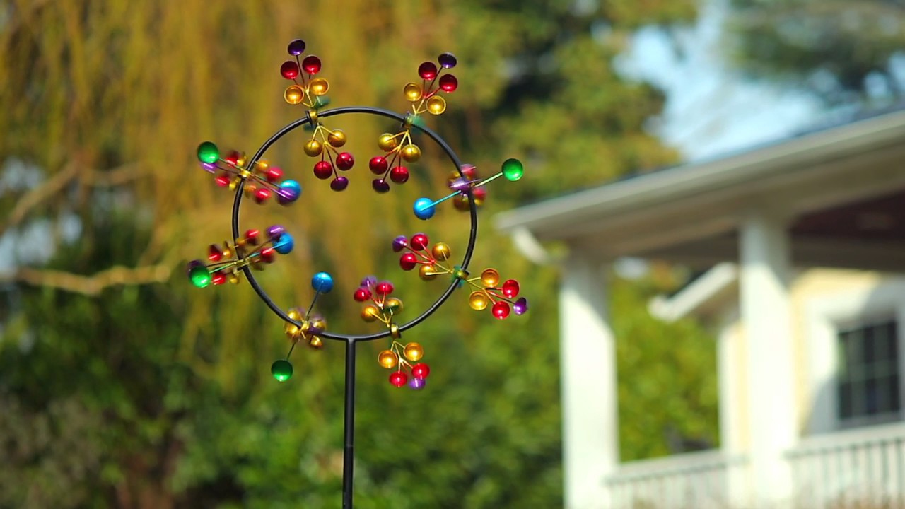 75" Cheerful Wind Spinner Stake (47M1051) from Evergreen Garden