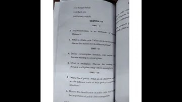 MDU BBA 2 nd semester Macro Economics analysis and policy 2021