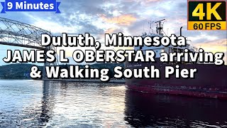 Duluth, Minnesota | James L Oberstar boat smooth Arrival | Checking out action on South Pier