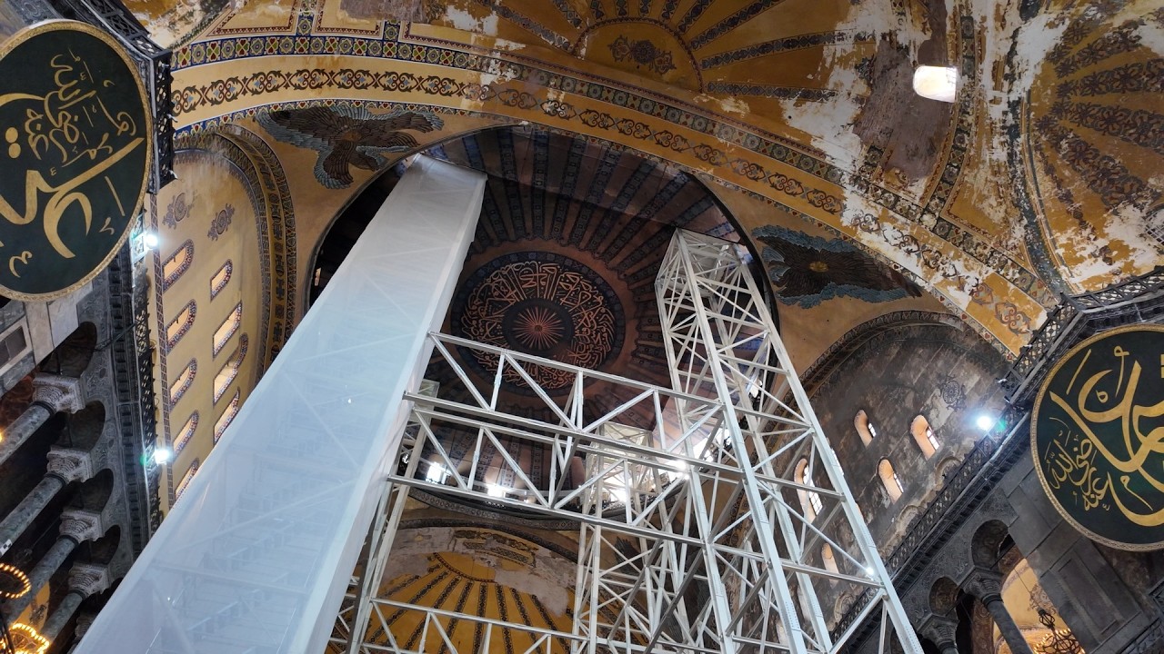 Ayasofya Kubbe Restorasyonu Güncel Hali (The Dome Restoration of Hagia Sophia), 21/02/2026