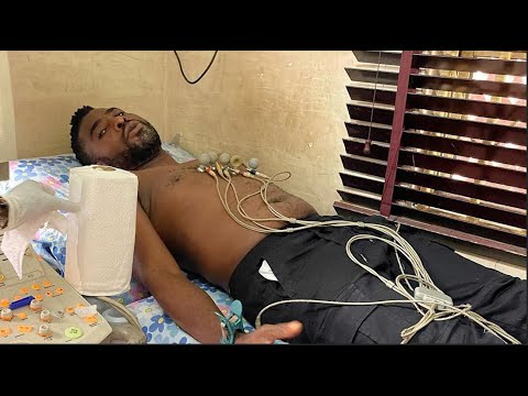 Pray For Him! Yoruba Actor Ibrahim Chatta On A Sick Bed With Lots Of Wires Passed Through Him