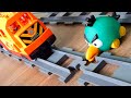 Car Cartoon - kids train Lego - Construction Vehicles Truck - City Cars and Lego Trains mirglory