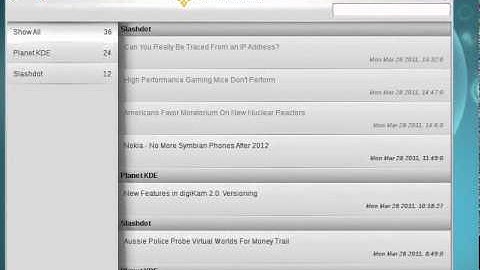Plasma RSS news reader
