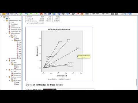 Analyse de données : AFCM sous SPSS