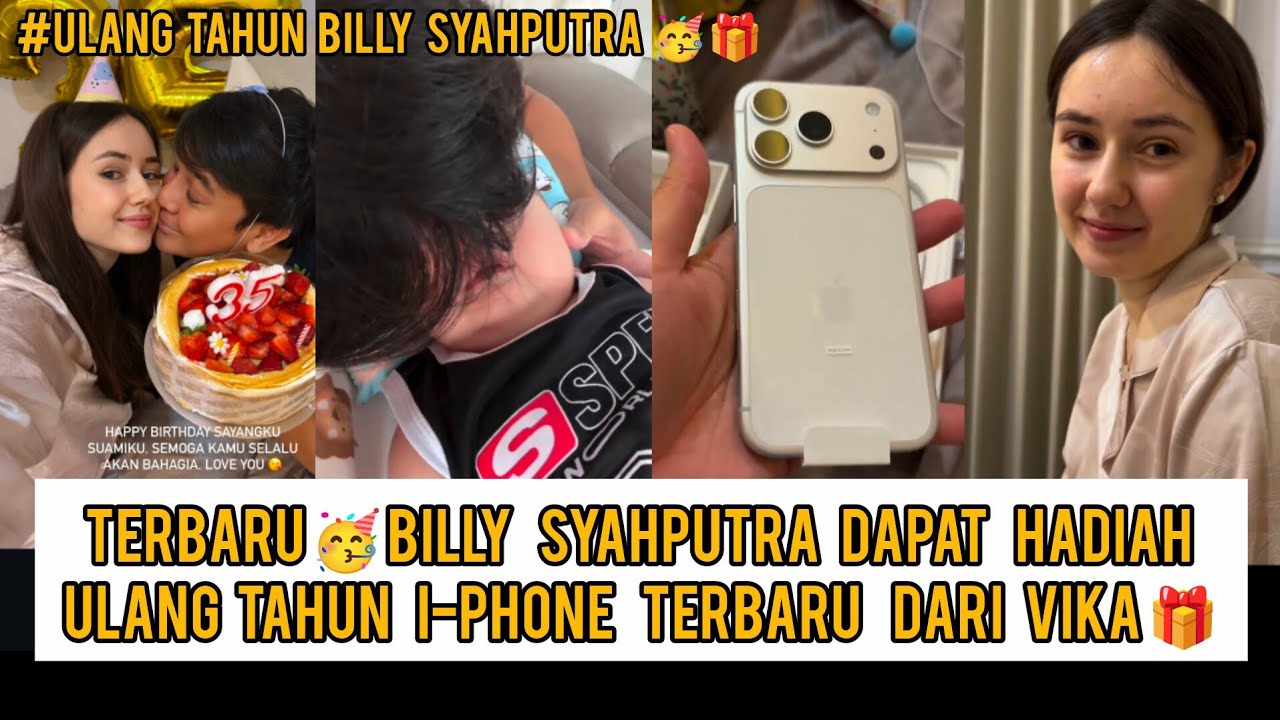 Terbaru🥳 Billy syahputra dapat hadiah ulang tahun i phone terbaru dari istri tercinta 🎁🥰