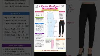 38 Size Women's Trouser Pant Blueprint & Drafting | Simple Sewing & Tailoring Guide #kanhaboutique