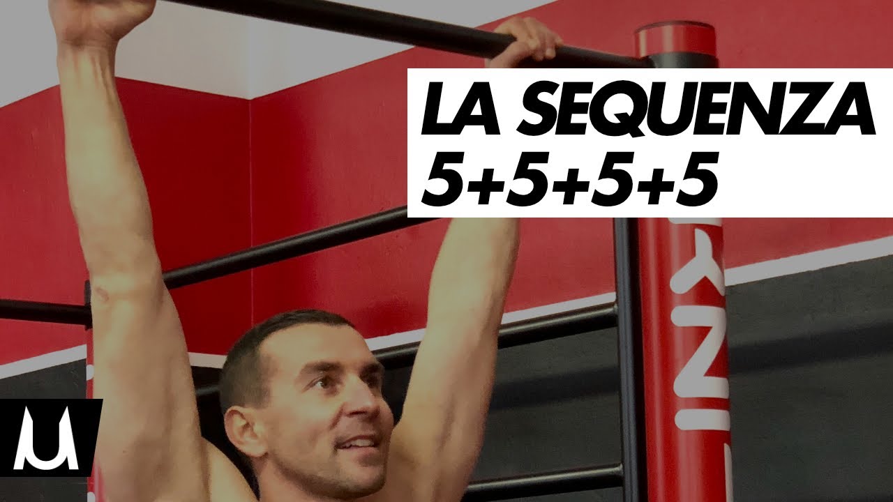 La magica sequenza 5+5+5+5 per le Trazioni alla Sbarra