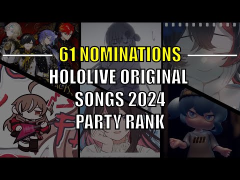 Hololive Original Songs 2024 Party Rank