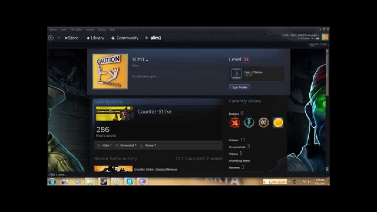 How to select profile background on steam - YouTube