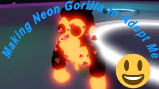 Making Neon Gorilla In Adopt Me