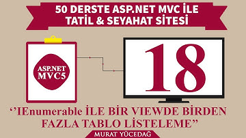 #18 Asp.Net Mvc5 ile Tatil  Seyahat Sitesi IEnumerable ile Bir Viewde Birden Fazla Tablo Listeleme