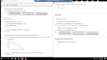 Mathematica Hilbert Matrix