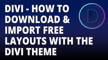 Divi - download and import free layouts with the Divi theme