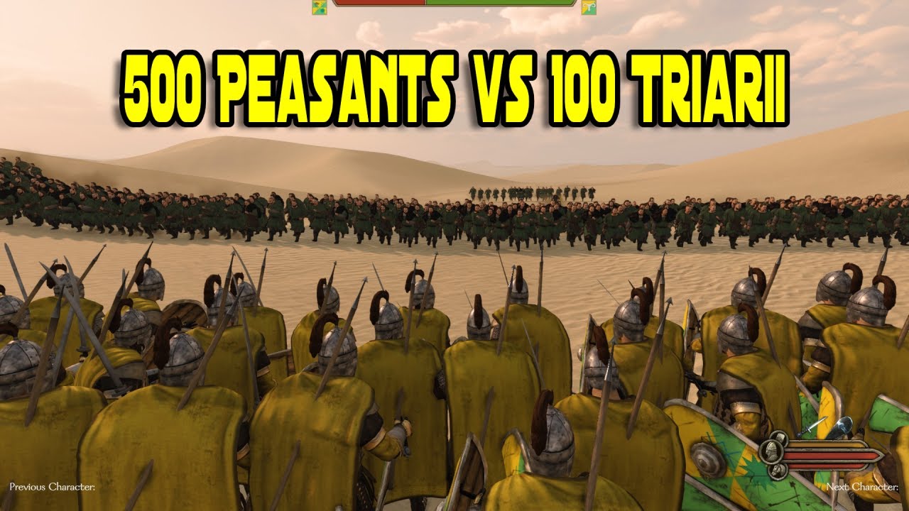 500 Peasants vs 100 Triarii Mount & Blade 2 Bannerlord YouTube