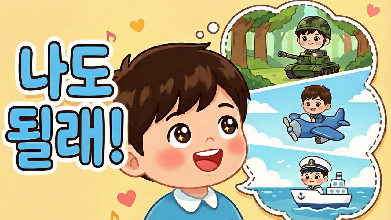 나도 될래요! 🪖 육군·공군·해군 | 탱크·비행기·군함 직업동요