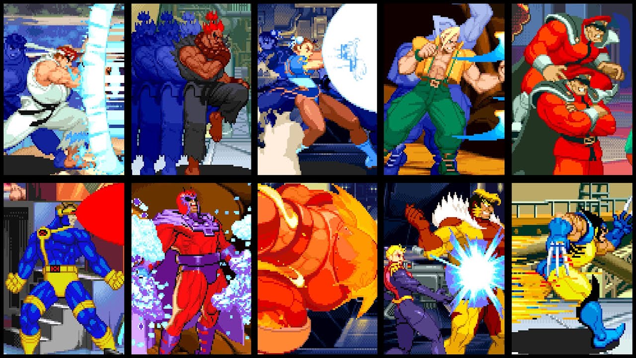 My extended roster for X-men vs Street fighter : r/StreetFighter