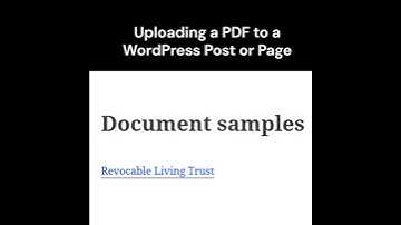 Uploading a PDF to a WordPress Post or Page