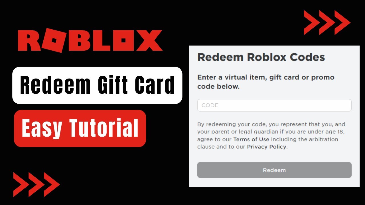 How to redeem your Roblox gift card