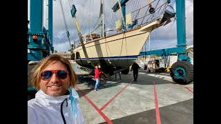 Island Packet 485 Video of Haul out Hull Design & Inspection review by: Ian Van Tuyl