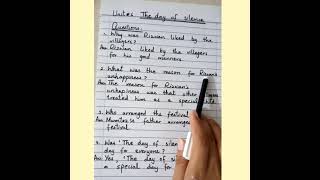 Grade 3 ll The day of silence ll Question and Anawers ll Rukhsana Kanwal