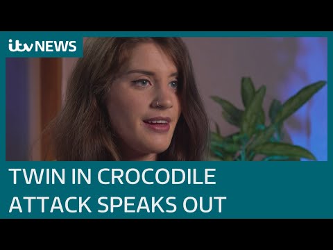British woman describes how she repeatedly punched crocodile in Mexico to save twins life | ITV News