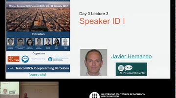D3L3 Speaker Identification I (by Javier Hernando)