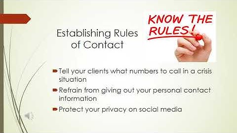 Professional Boundaries and Ethics