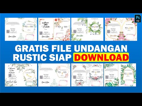 File Desain Undangan Rustic Free Download Fromat PSD