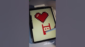 Drawing easy pixel heart ❤️  #art #drawing #procreate #pixelart #shorts