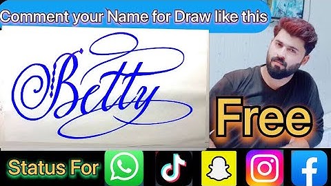 Betty Name Signature Calligraphy Status | How to Cursive write with cut Marker #betty @betty