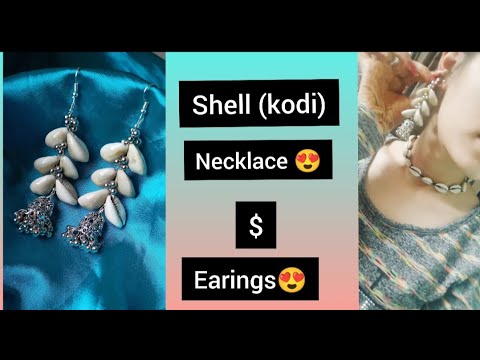 shell earings😍 / kodi necklace & earings😍 / shell necklace😍 / handmade jewellery😍 /DIY♥️