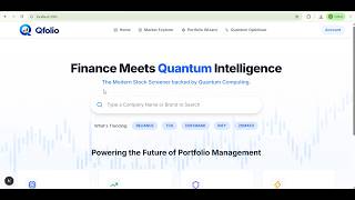 Qfolio –  Portfolio Optimisation using Quantum Computing