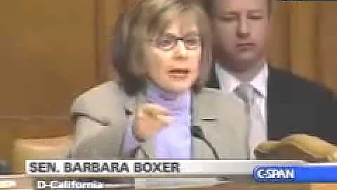 Barbara Boxer attacks Condoleezza Rice during Iraq...