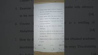 Lucknow University M.A. 3rd Semester Paper 2 | Colonial and Post colonial literature | #pyqs #viral