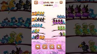 Bird Sort 2 🐦🐦 Level 109 Solution, No Added Branches, No #help