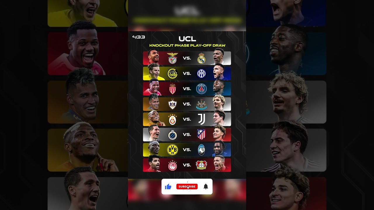 UCL knockout phase play-off draw 